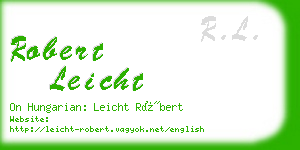 robert leicht business card